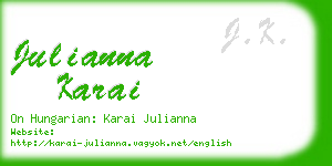 julianna karai business card